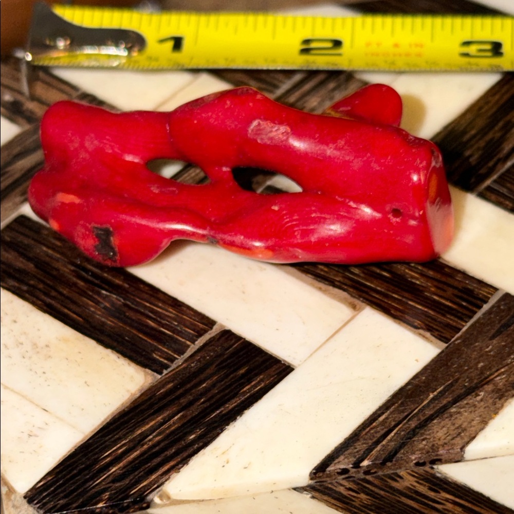 Red coral branch for jewelry project